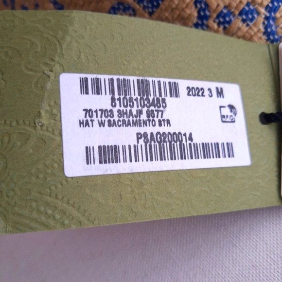 Nwt. Gucci bucket hat . M ,beige raffia blue GG .lined - Picture 4 of 8